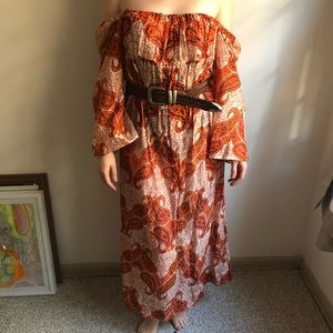 Vintage orange and cream dress from the 70’s!
